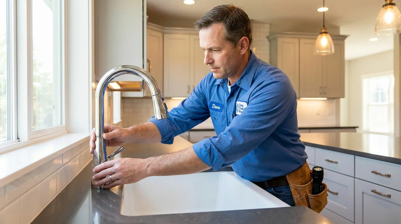 Kitchen faucet installation by Johns Plumbing LLC in Mansura