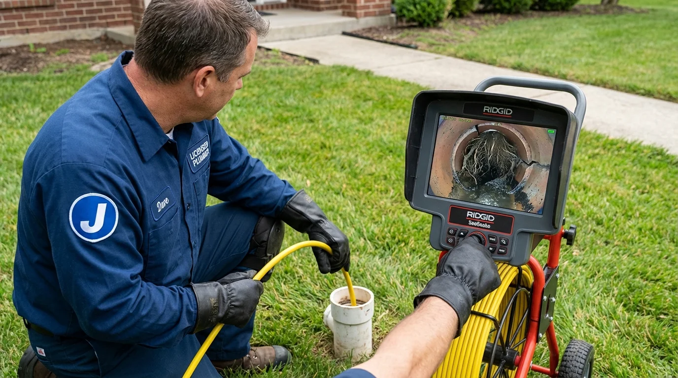 Sewer camera inspection being performed by Johns Plumbing LLC in Mansura